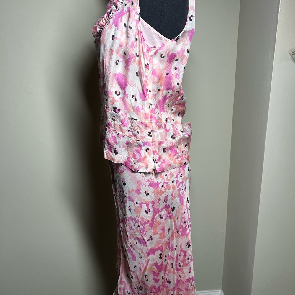 Sigrid Olsen Vibrant Pink and Cream Patterned Garment - Picture 5 of 8